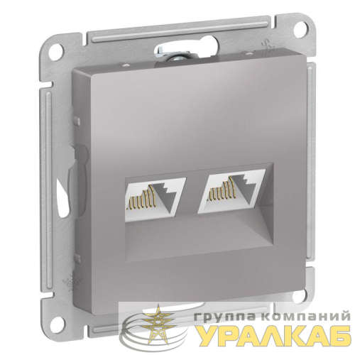 Розетка компьютерная 2-м AtlasDesign RJ45 кат.5E механизм алюм. SE 