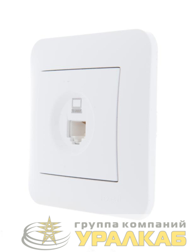 Розетка компьютерная 1-м СП Karina RJ45 механизм бел. LEZARD 