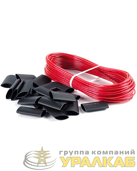Комплект крепежа в водосточную трубу в 1 нитку 20 м (трос+крепежи) EXTHERM DRAIN/1