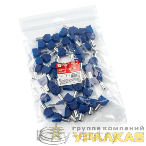 Наконечник штыревой втулочный изол. НШвИ(2) 16.0-14 (уп.50шт) EKF 
