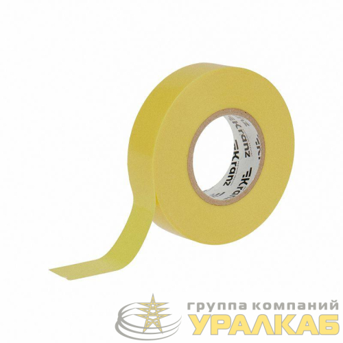 Изолента ПВХ профессиональная 0.18х19мм 20м желт. Kranz 
