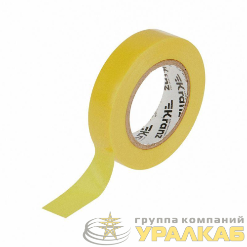 Изолента ПВХ 0.13х15мм 20м желт. Kranz 