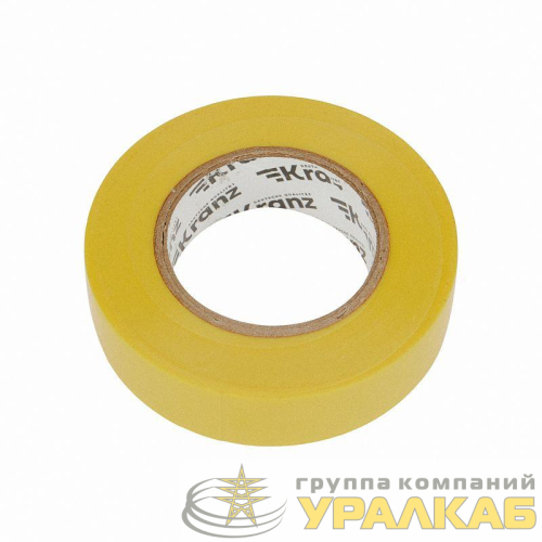 Изолента ПВХ 0.13х19мм 25м желт. Kranz 