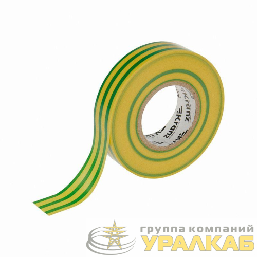 Изолента ПВХ профессиональная 0.18х19мм 20м желт./зел. Kranz 
