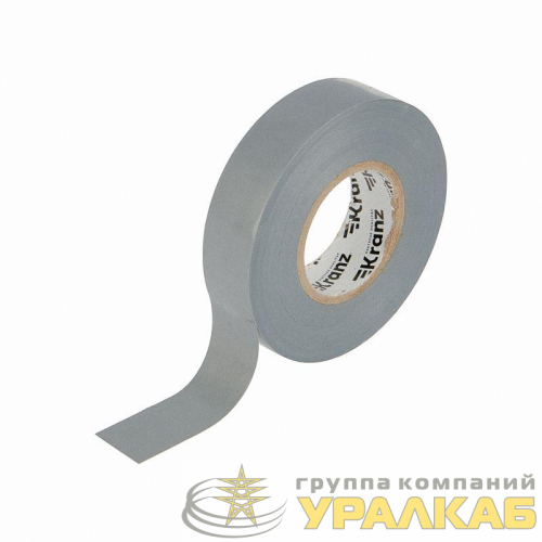 Изолента ПВХ профессиональная 0.18х19мм 20м сер. Kranz 