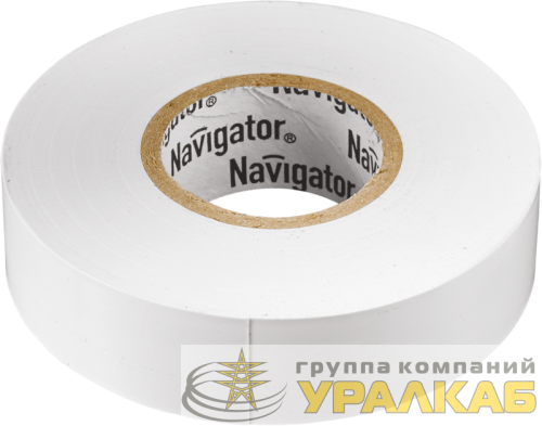 Изолента ПВХ 15мм (рул.20м) бел. NIT-B15-20/WH Navigator 