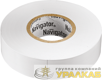 Изолента ПВХ 19мм (рул.20м) бел. NIT-A19-20/WH Navigator 
