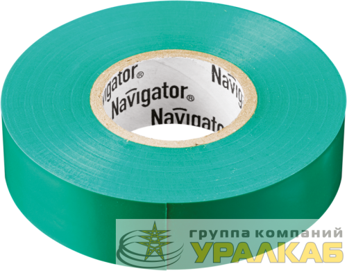 Изолента ПВХ 19мм (рул.20м) зел. NIT-A19-20/G Navigator 