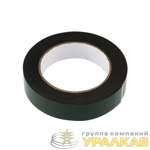 Скотч двухсторонний 25ммх5м зел. на черн. основе Rexant 