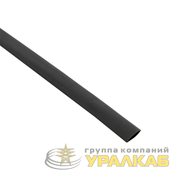 Трубка термоусадочная ТУТк с клеевым слоем нг 12/4 черн. 1м (уп.10м) PROxima EKF 