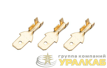 Клемма плоская (штекер-4.8мм) 1-1.5кв.мм (DJ616-4.8х0.5B) Rexant 