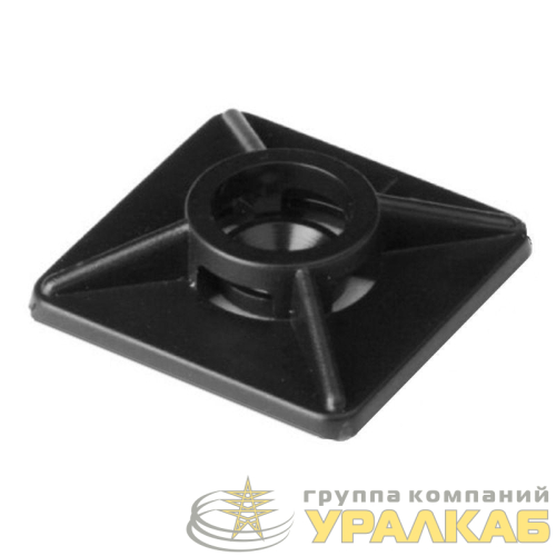 База монтажная самокл. для двух хомутов 19х19 черн. (уп.100шт) DKC 