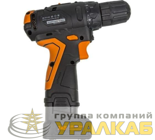 Дрель-шуруповерт аккумуляторная ДА-24Л-2К/Б (2.0 А/ч) (бесщеточный двигатель) Вихрь 