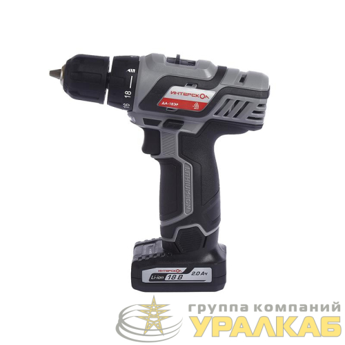 Дрель-шуруповерт аккумуляторная ДА-18ЭР 35 (Li-ion 2 аккум. 2А.ч) ИНТЕРСКОЛ 