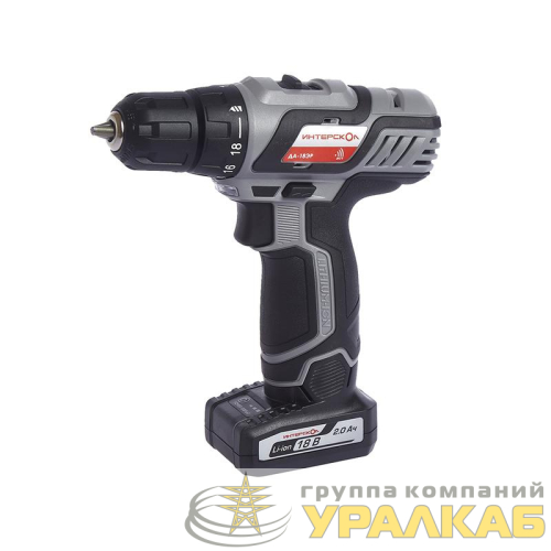 Дрель-шуруповерт аккумуляторная ДА-18ЭР 35 (Li-ion 2 аккум. 2А.ч) ИНТЕРСКОЛ 
