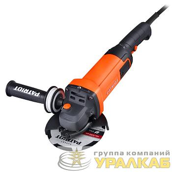 Машина углошлифовальная (УШМ) AG 128E диск 125мм двуручная пылезащищенная PATRIOT 