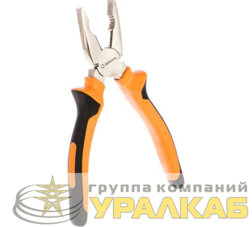 Плоскогубцы (пассатижи) 200мм двухкомпонентн. рукоятки никелир. Вихрь 