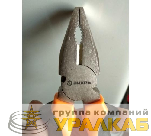 Плоскогубцы (пассатижи) 160мм двухкомпонентн. рукоятки никелир. Вихрь 