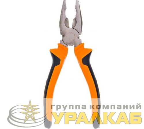 Плоскогубцы (пассатижи) 180мм двухкомпонентн. рукоятки никелир. Вихрь 