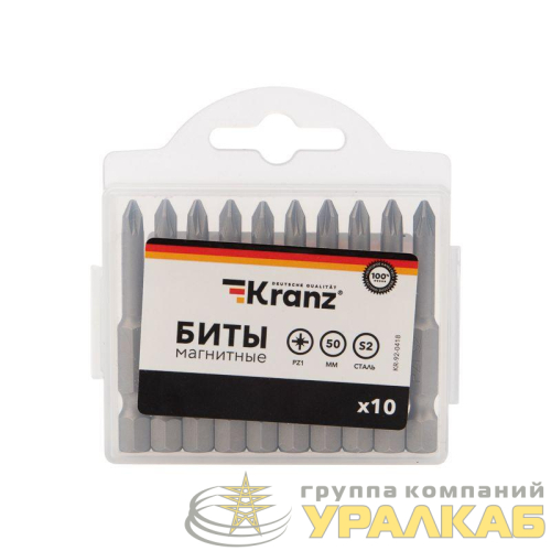 Бита PZ1х50мм для шуруповерта (уп.10шт) Kranz 