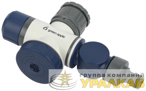 Распределитель потоков двухпутевой GARP-02 (кран+штуцер) Green Apple 