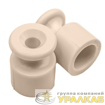 Изолятор для наружного монтажа пластик песочн. зол. (уп.100шт) Bironi 