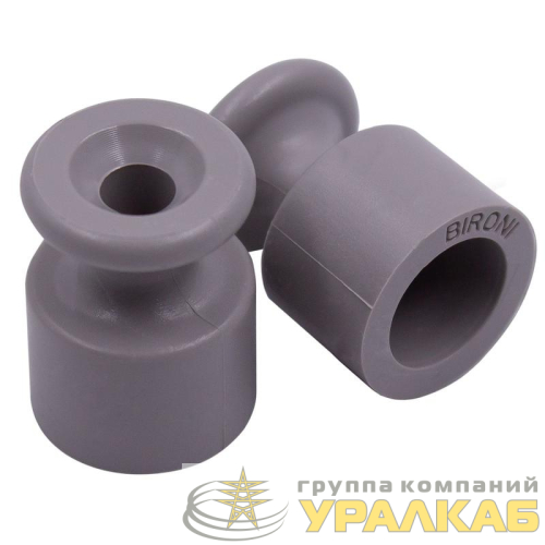 Изолятор для наружного монтажа пластик титан (уп.100шт) Bironi 