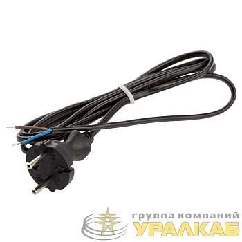 Шнур для бра 1.8м ШВВП 2х0.75 черн. UX-ШВВП-2x0.75-1.8m-B ЭРА 