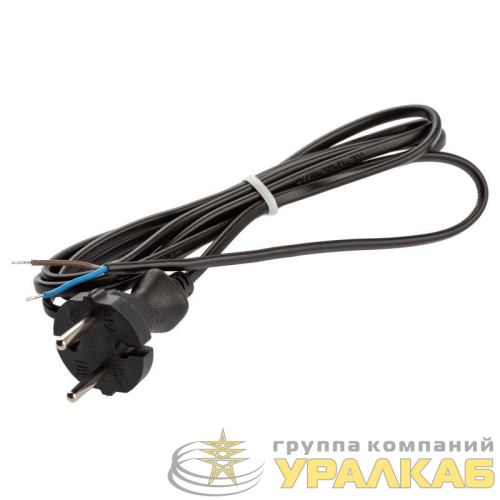 Шнур для бра 1.8м ШВВП 2х0.75 черн. UX-ШВВП-2x0.75-1.8m-B ЭРА 