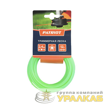 Леска D2.4мм L12м 240-12-3 картонный подвес звезда зел. PATRIOT 