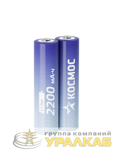 Аккумулятор 18650 Li-ion 2200мА.ч без защиты (уп.2шт) КОСМОС 