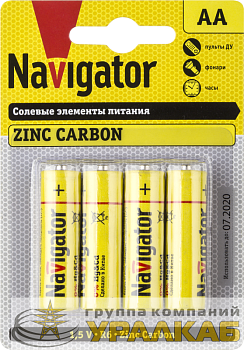 Элемент питания солевой AA/R6 94 758 NBT-NS-R6-BP4 (блист.4шт) Navigator 
