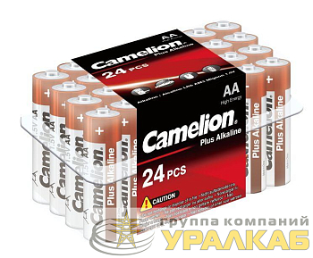 Элемент питания алкалиновый AA/LR6 1.5В Plus Alkaline LR6-PB24 (уп.24шт) Camelion 