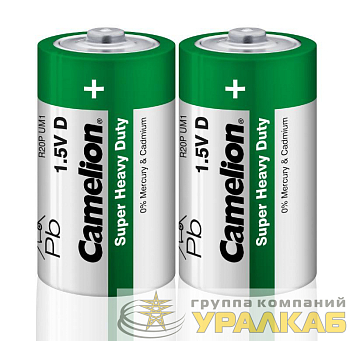 Элемент питания солевой D/R20 R20P-SP2G 1.5В SR-2 (уп.2шт) Camelion 