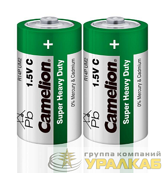 Элемент питания солевой C/R14 R14P-SP2G 1.5В SR-2 (уп.2шт) Camelion 
