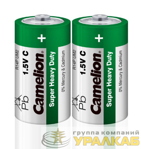 Элемент питания солевой C/R14 R14P-SP2G 1.5В SR-2 (уп.2шт) Camelion 