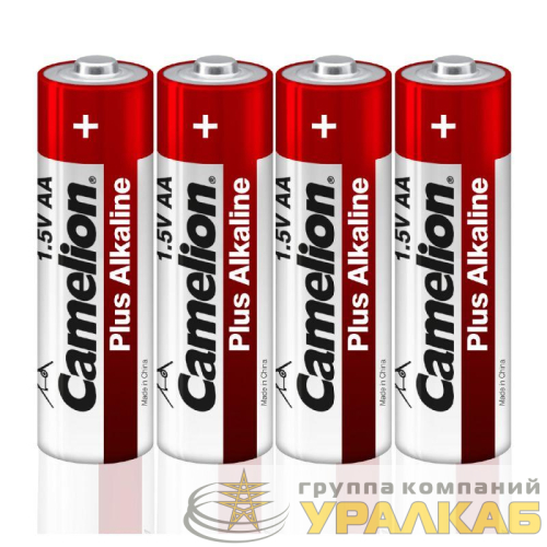 Элемент питания алкалиновый AA/LR6 1.5В Plus Alkaline LR6-SP4 (уп.4шт) Camelion 