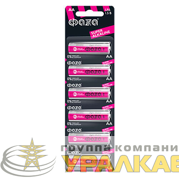Элемент питания алкалиновый AA/LR6 1.5В Super Alkaline BL-6 (уп.6шт) ФАZА 