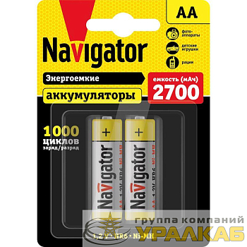 Аккумулятор AA/HR6 94 465 NHR-2700-HR6-BP2 (блист.2шт) Navigator 