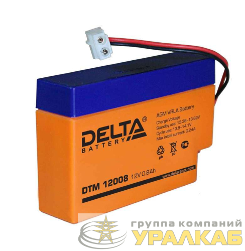 Аккумулятор UPS 12В 0.8А.ч Delta 