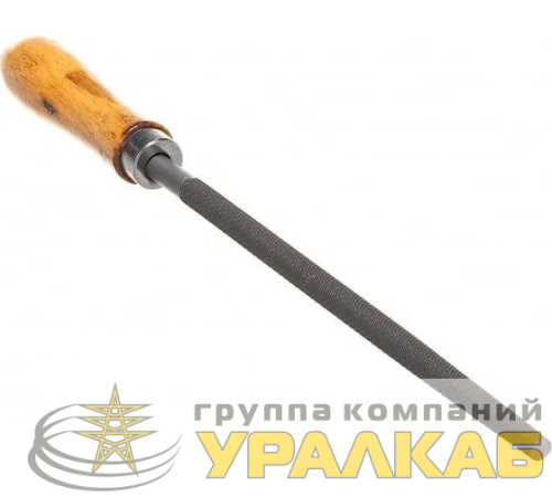 Напильник 200мм круглый деревянная рукоятка Вихрь 