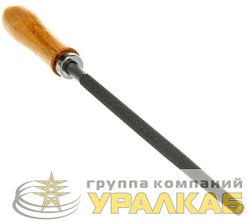 Напильник 200мм круглый деревянная рукоятка Вихрь 