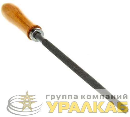Напильник 200мм круглый деревянная рукоятка Вихрь 
