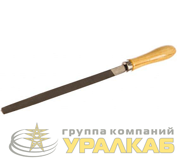 Напильник 200мм трехгранный деревянная рукоятка Вихрь 