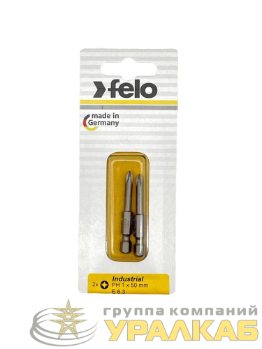 Бита крестовая Industrial E6.3 PH 1х50 (блист.2шт) FELO 