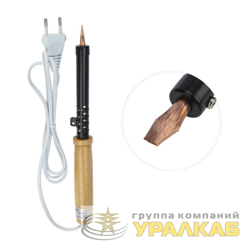 Паяльник ЭПСН 220В 100Вт дерев. ручка ПД Rexant 
