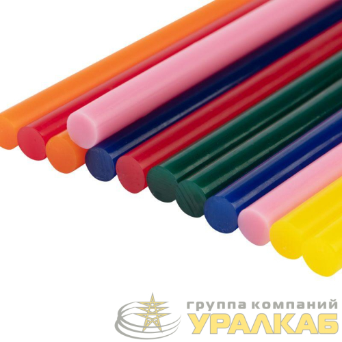 Стержень клеевой d7.4мм L100мм разноцв. (уп.12шт) Rexant 