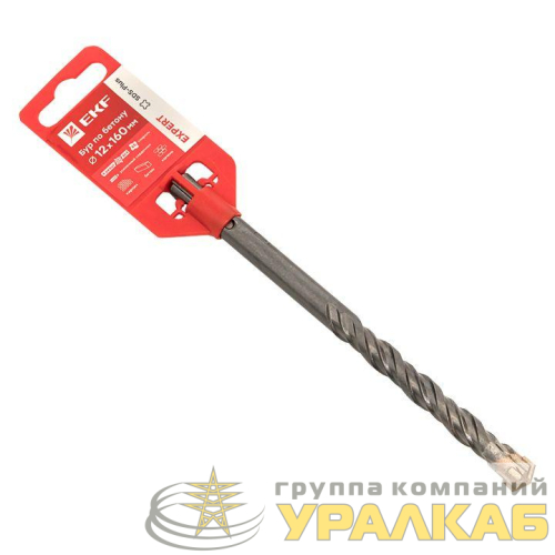 Бур по бетону SDS-plus 12х160мм 4 резца 4S спираль Expert EKF 