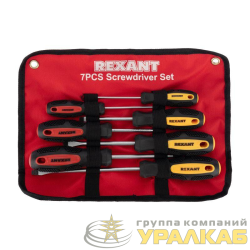 Набор отверток 7 предметов (крестовые и шлицевые) Rexant 