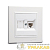 Розетка компютерная CAT5 + гнездо СП Karea IP20 бел. Makel 
